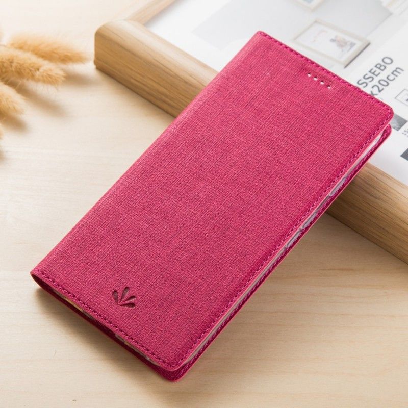 Læder Cover for Samsung Galaxy A8 Magenta Struktureret