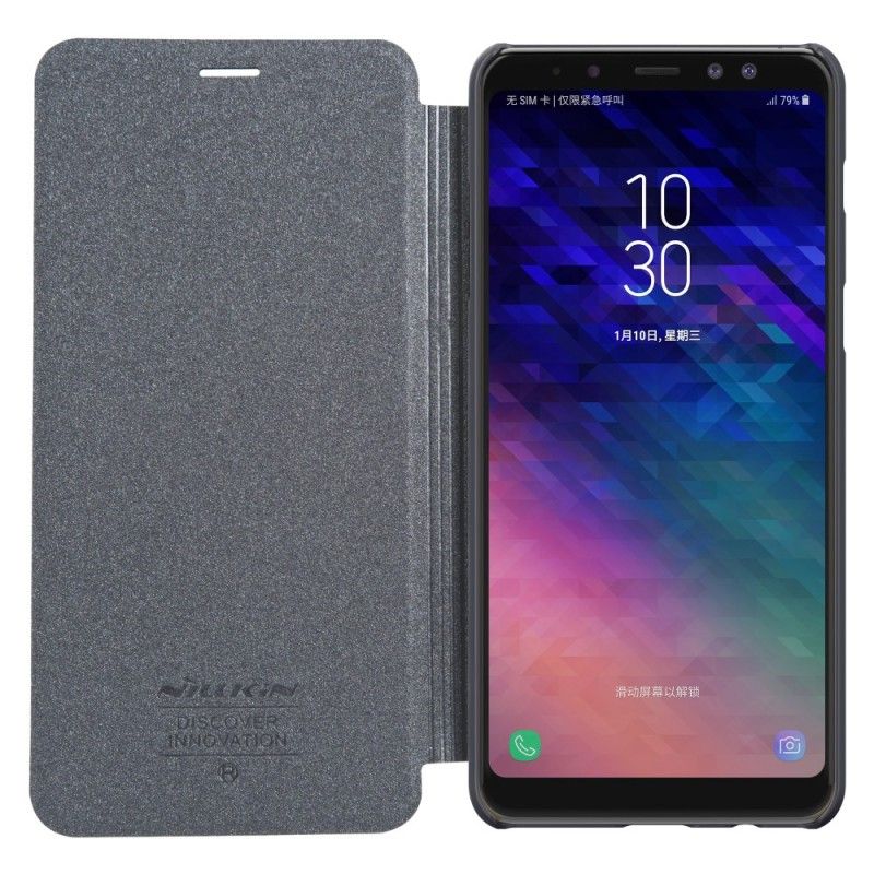 Læder Cover Samsung Galaxy A8 Magenta Nillkin