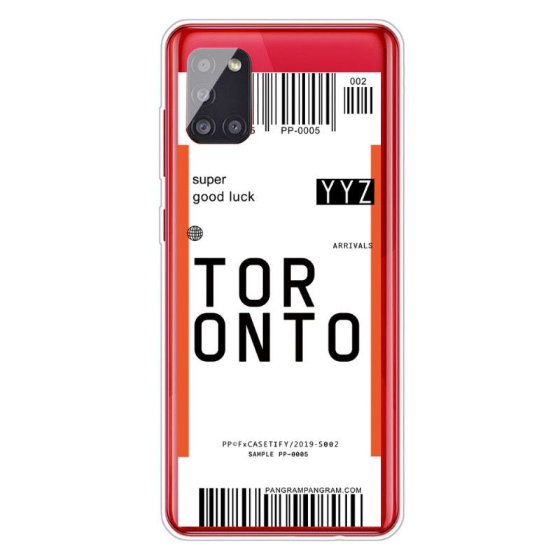 Cover for Samsung Galaxy A51 5G Boardingkort Til Toronto