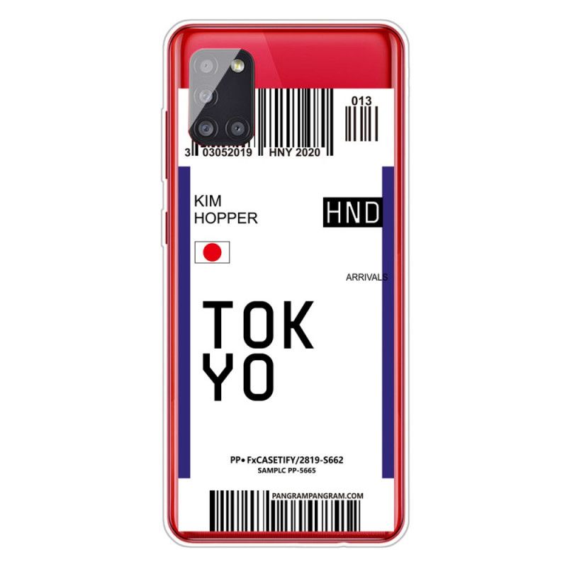 Cover for Samsung Galaxy A51 5G Mørkeblå Boardingkort Tokyo