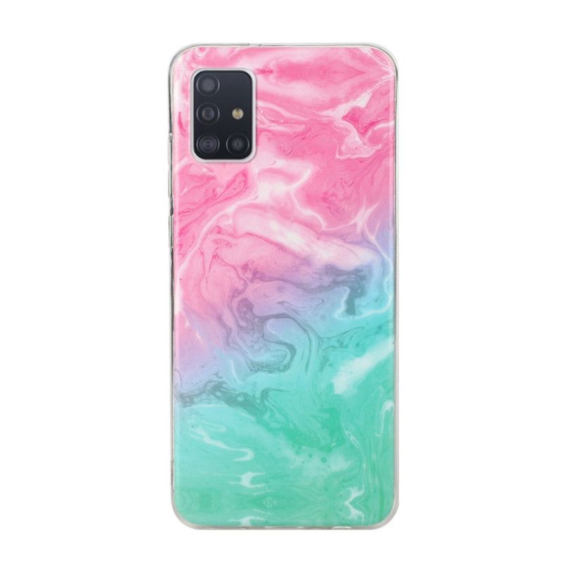 Cover for Samsung Galaxy A51 5G Sort Marmor