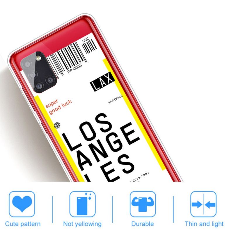 Cover Samsung Galaxy A51 5G Boardingkort Til Los Angeles