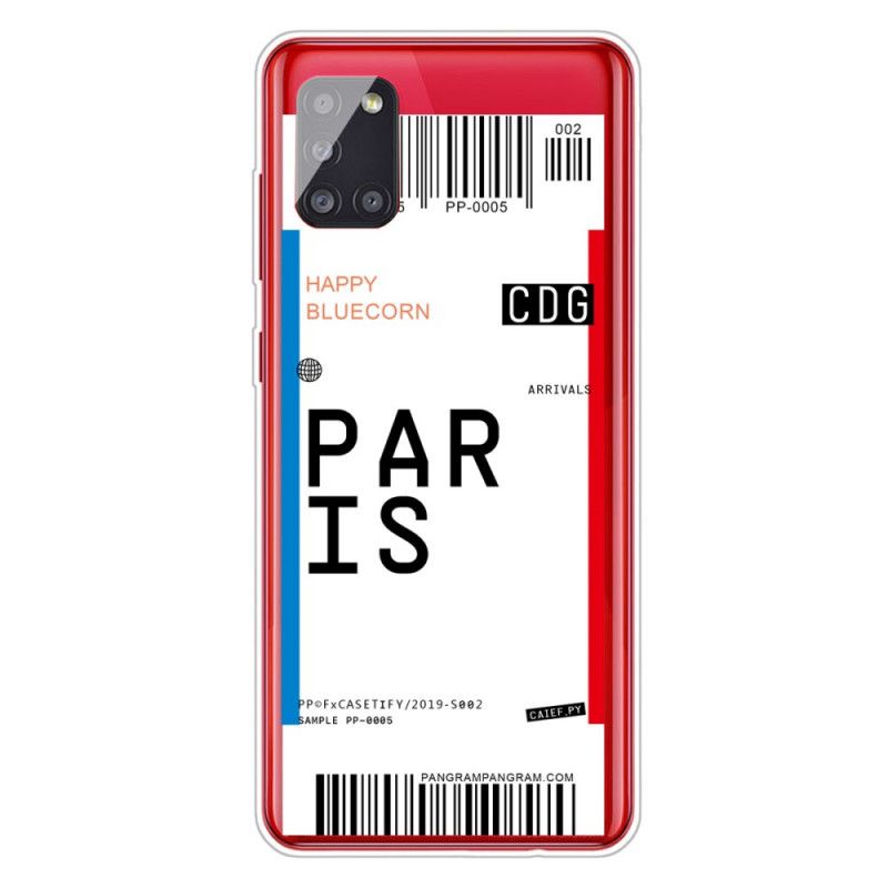 Cover Samsung Galaxy A51 5G Boardingkort Til Paris