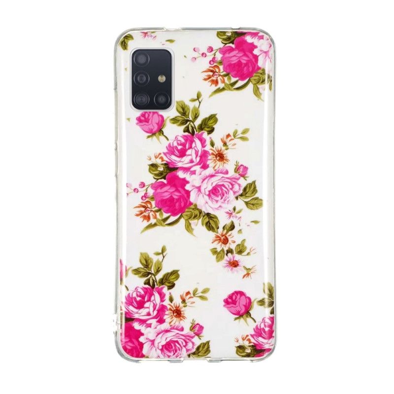 Cover Samsung Galaxy A51 5G Fluorescerende Frihedsblomster