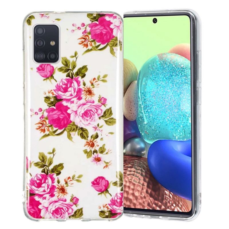 Cover Samsung Galaxy A51 5G Fluorescerende Frihedsblomster