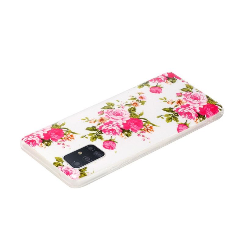 Cover Samsung Galaxy A51 5G Fluorescerende Frihedsblomster