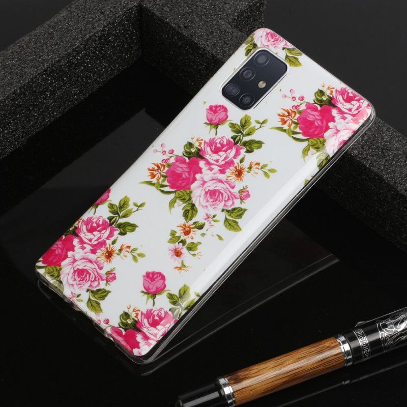 Cover Samsung Galaxy A51 5G Fluorescerende Frihedsblomster