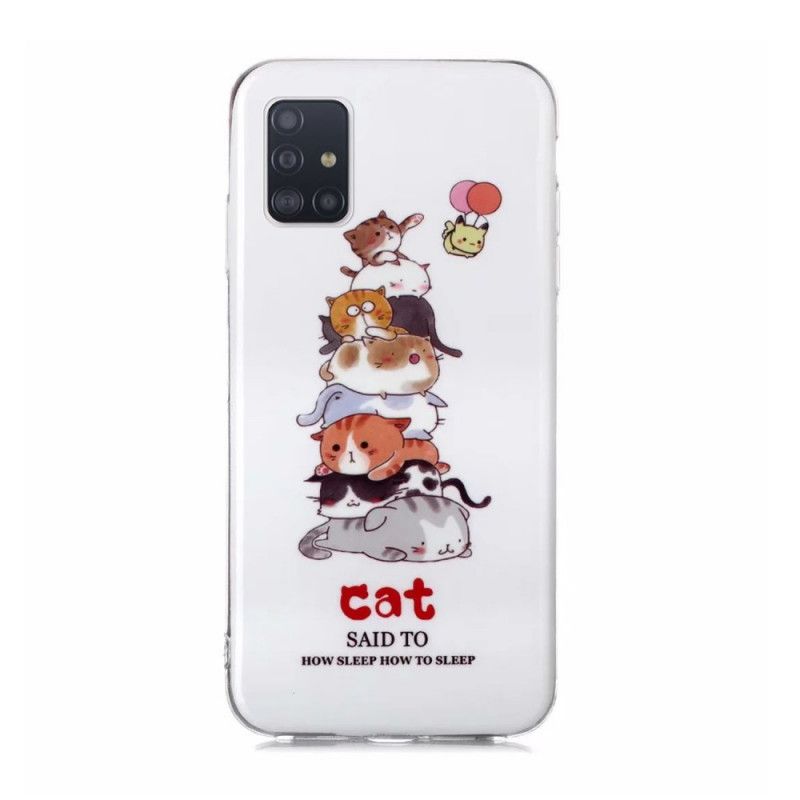 Cover Samsung Galaxy A51 5G Fluorescerende Katte