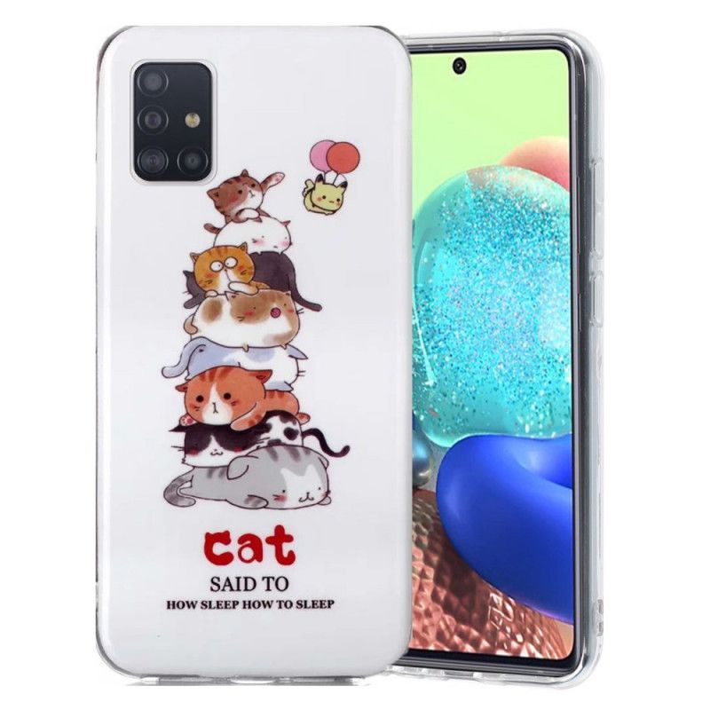 Cover Samsung Galaxy A51 5G Fluorescerende Katte