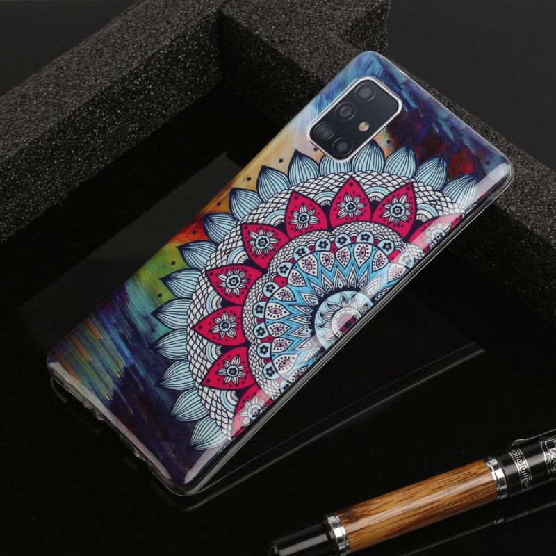 Cover Samsung Galaxy A51 5G Fluorescerende Mandala