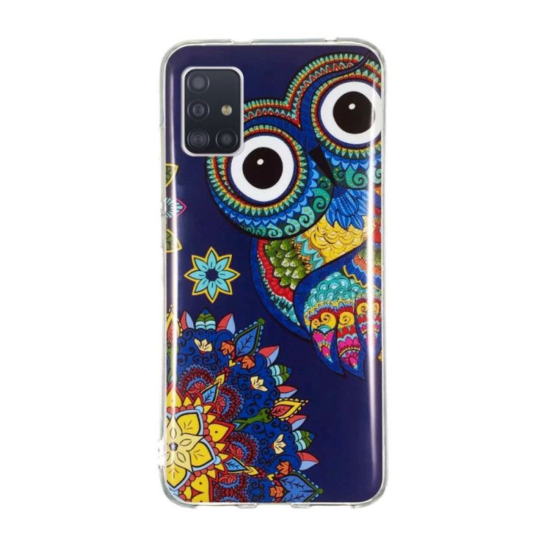 Cover Samsung Galaxy A51 5G Fluorescerende Mandala Ugle