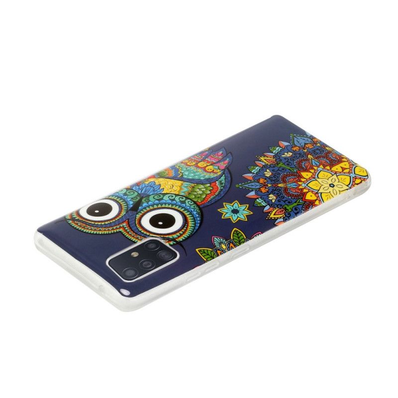 Cover Samsung Galaxy A51 5G Fluorescerende Mandala Ugle