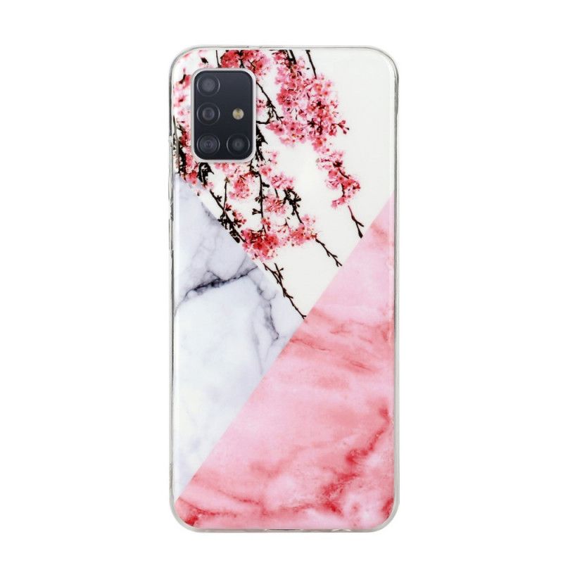 Cover Samsung Galaxy A51 5G Marmoreret Blomme Beskyttelse