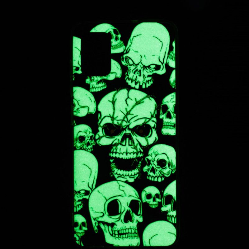 Cover Samsung Galaxy A51 5G Mobilcover Opmærksomhed Fluorescerende Kranier