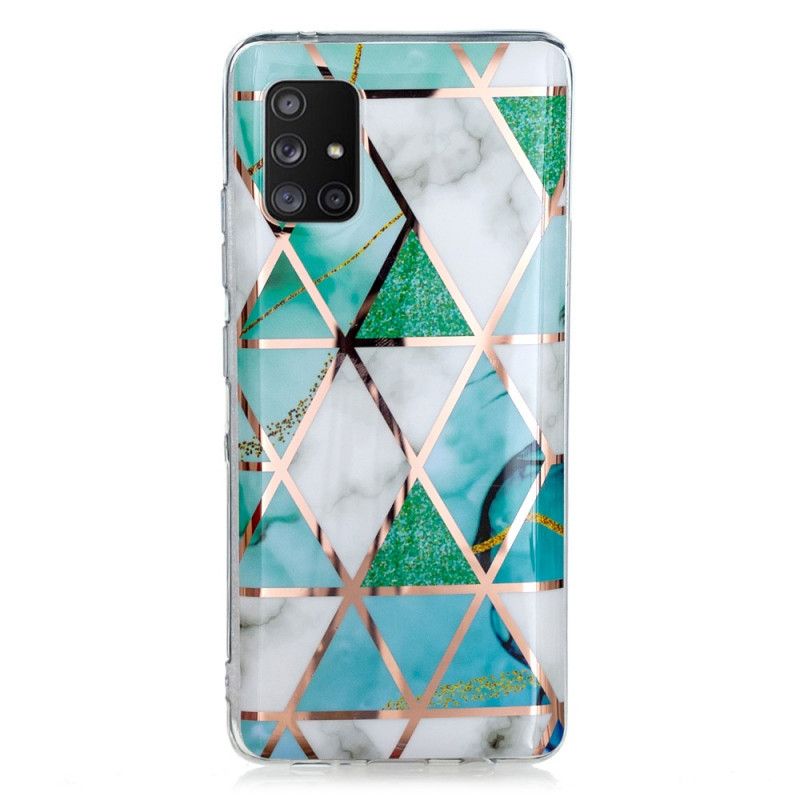 Cover Samsung Galaxy A51 5G Sort Marmorfarvet Geometri 2 Original