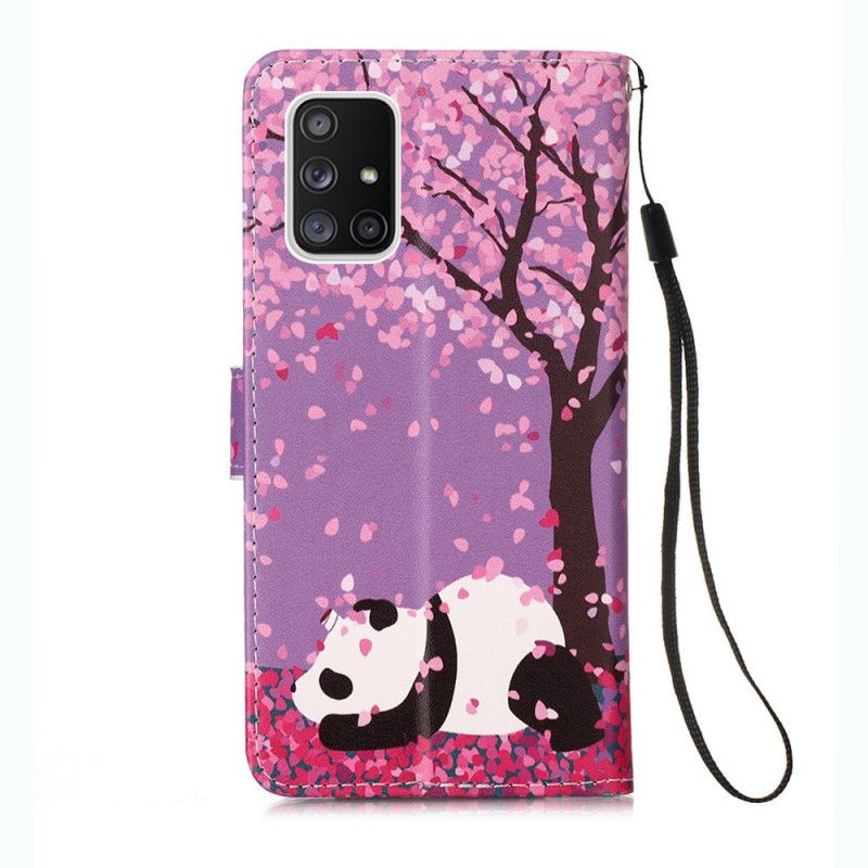 Flip Cover Læder for Samsung Galaxy A51 5G Kinesisk Træpanda