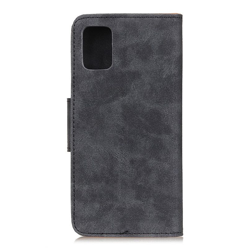 Flip Cover Læder Samsung Galaxy A51 5G Grå Vintage Magnetisk Klap Beskyttelse