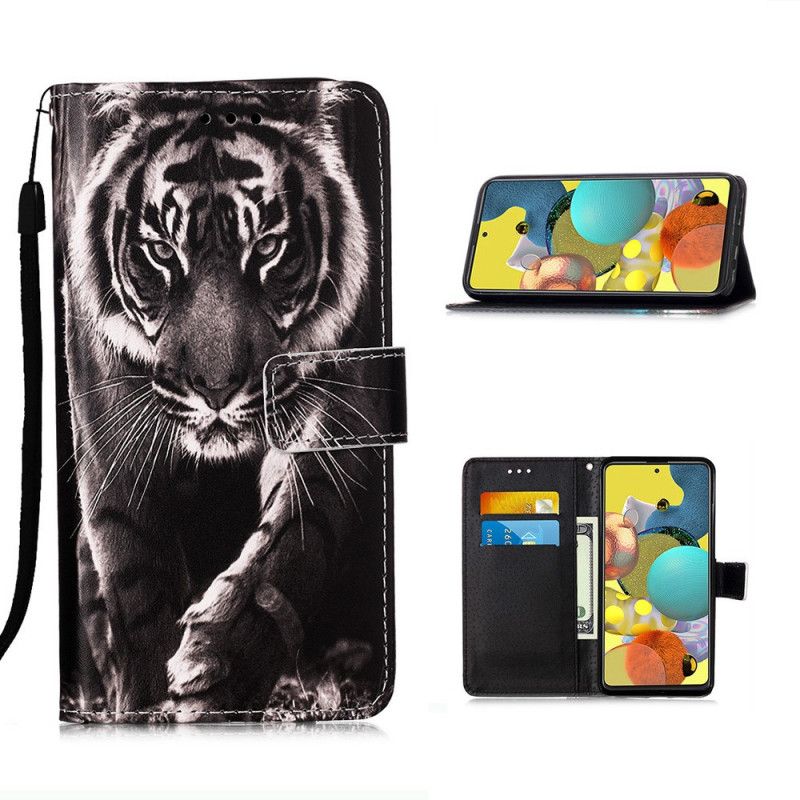 Flip Cover Læder Samsung Galaxy A51 5G Nattiger Beskyttelse