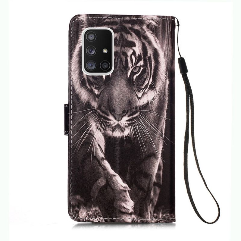 Flip Cover Læder Samsung Galaxy A51 5G Nattiger Beskyttelse