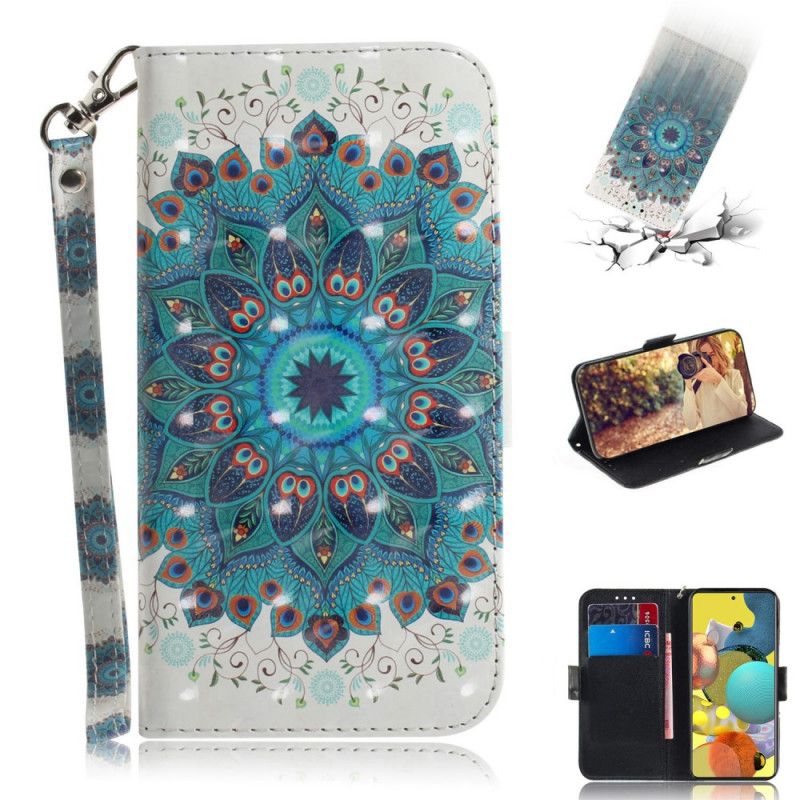 Flip Cover Samsung Galaxy A51 5G Mobilcover Mesterlig Mandala Med Rem