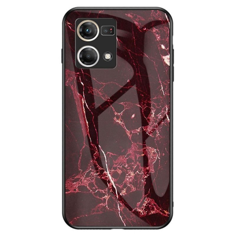 Cover Oppo Reno 7 Marmor Hærdet Glas