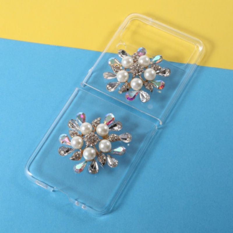 Cover Samsung Galaxy Z Flip 3 5g Blomster Ædelsten