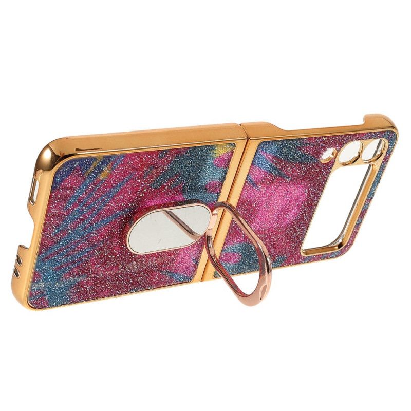 Cover Samsung Galaxy Z Flip 3 5g Fancy Sten Med Støttering