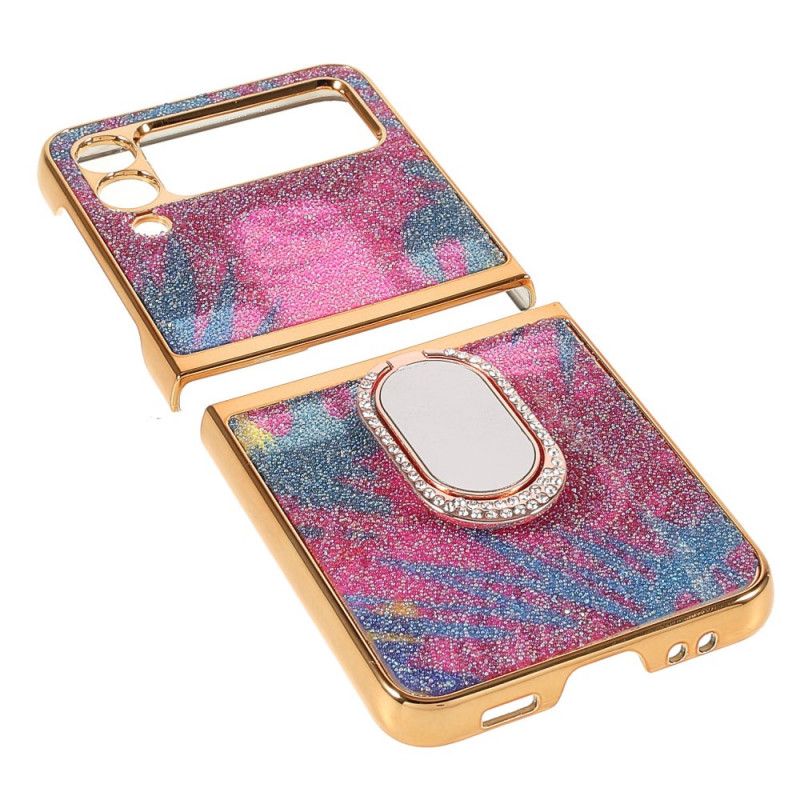 Cover Samsung Galaxy Z Flip 3 5g Fancy Sten Med Støttering