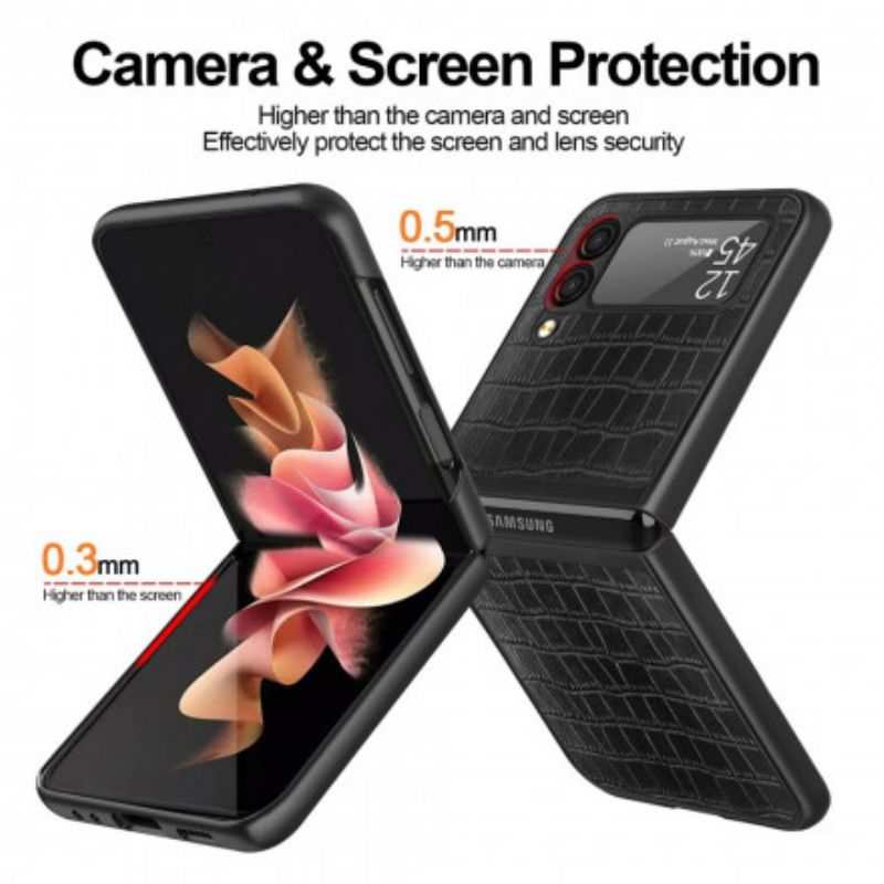 Cover Samsung Galaxy Z Flip 3 5g Krokodilleskindstil