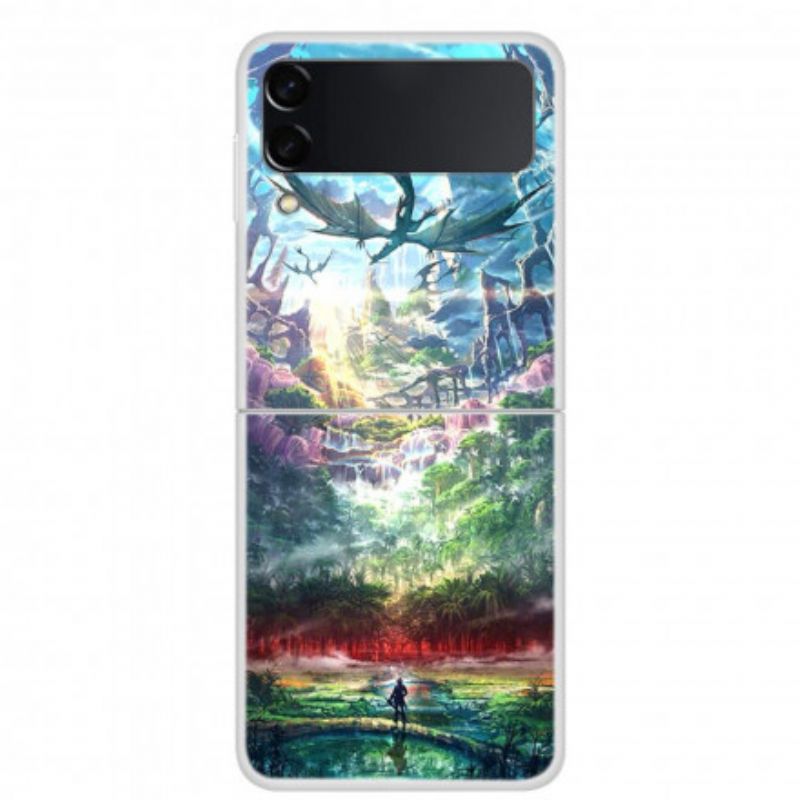 Cover Samsung Galaxy Z Flip 3 5g Telefon Etui Dragon