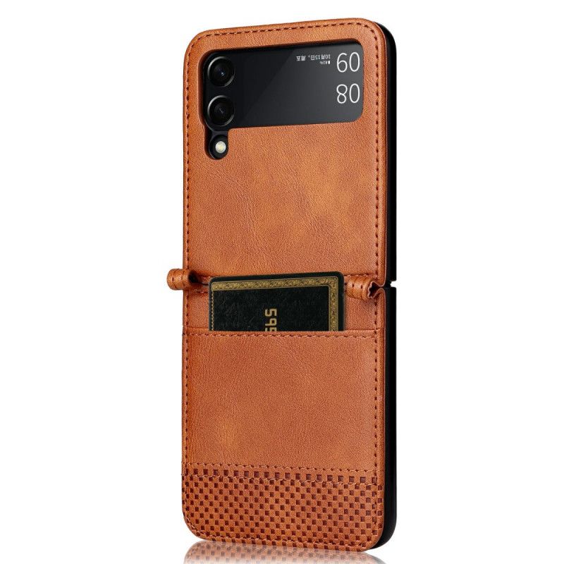 Cover Samsung Galaxy Z Flip 3 5g Telefon Etui Vintage Læderstil Kortholder