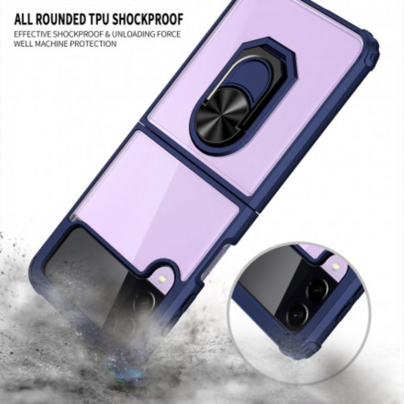 Cover Samsung Galaxy Z Flip 3 5g Transparent Metalring