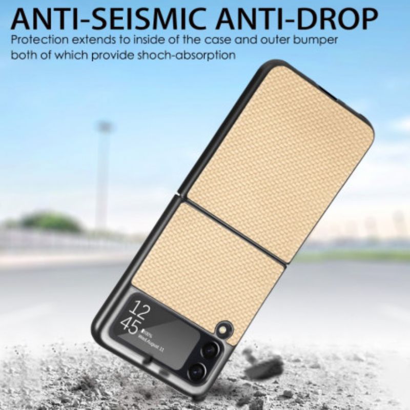 Cover Til Samsung Galaxy Z Flip 3 5g Tekstureret Kulfiber