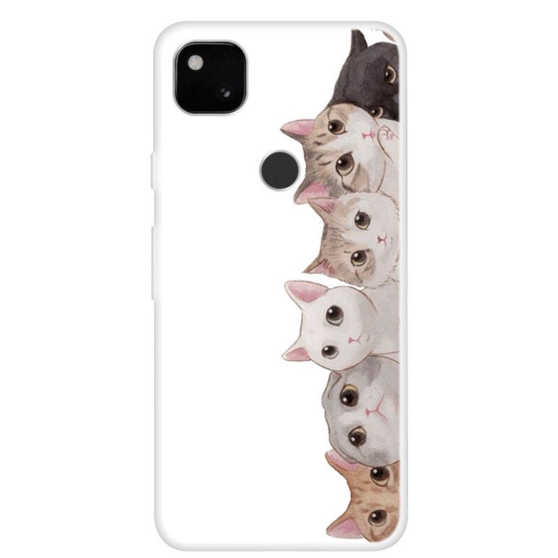 Cover Google Pixel 4a Lyttende Katte