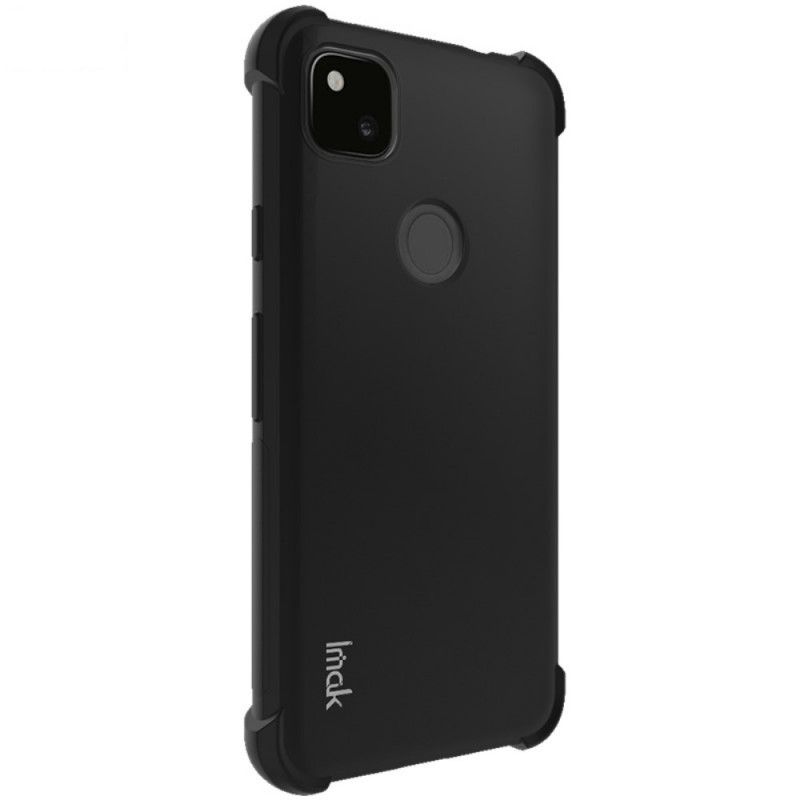 Cover Google Pixel 4a Sort Fleksibel Silikone Med Imak Skærmfilm