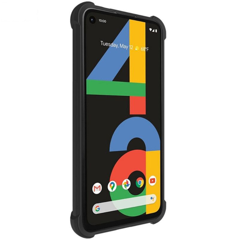 Cover Google Pixel 4a Sort Fleksibel Silikone Med Imak Skærmfilm