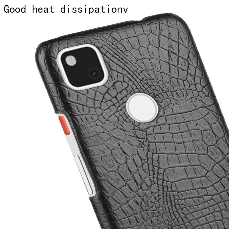 Cover Google Pixel 4a Sort Krokodillehudeffekt