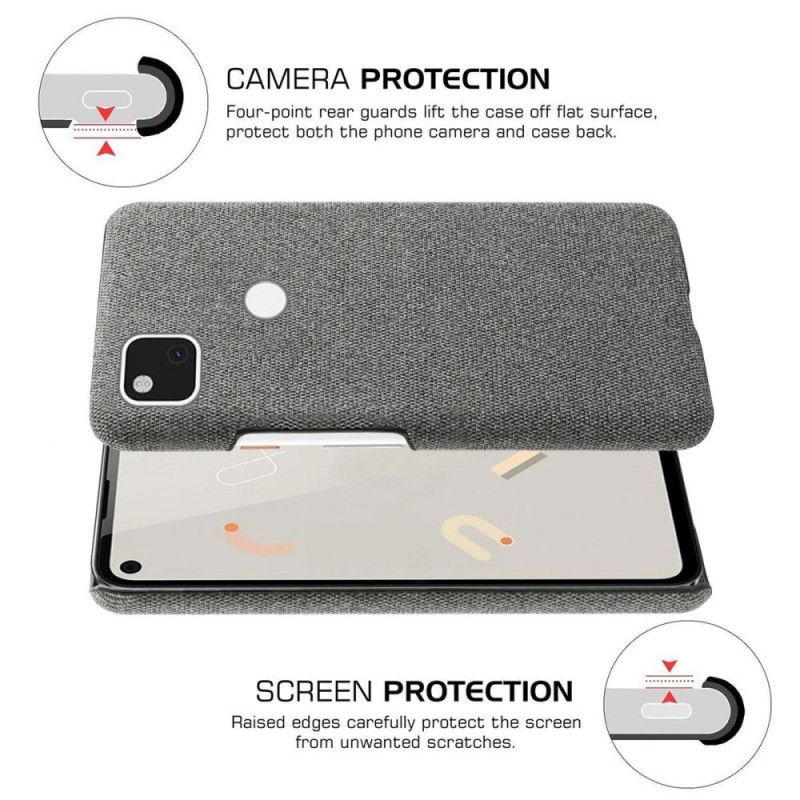 Cover Google Pixel 4a Sort Mobilcover Ksq Stoftekstur