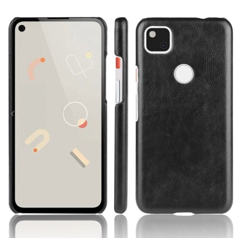 Cover Google Pixel 4a Sort Præstationslychee-Lædereffekt Original