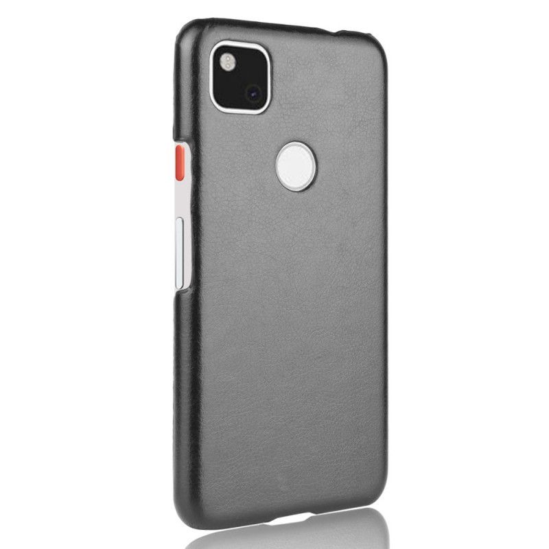 Cover Google Pixel 4a Sort Præstationslychee-Lædereffekt Original