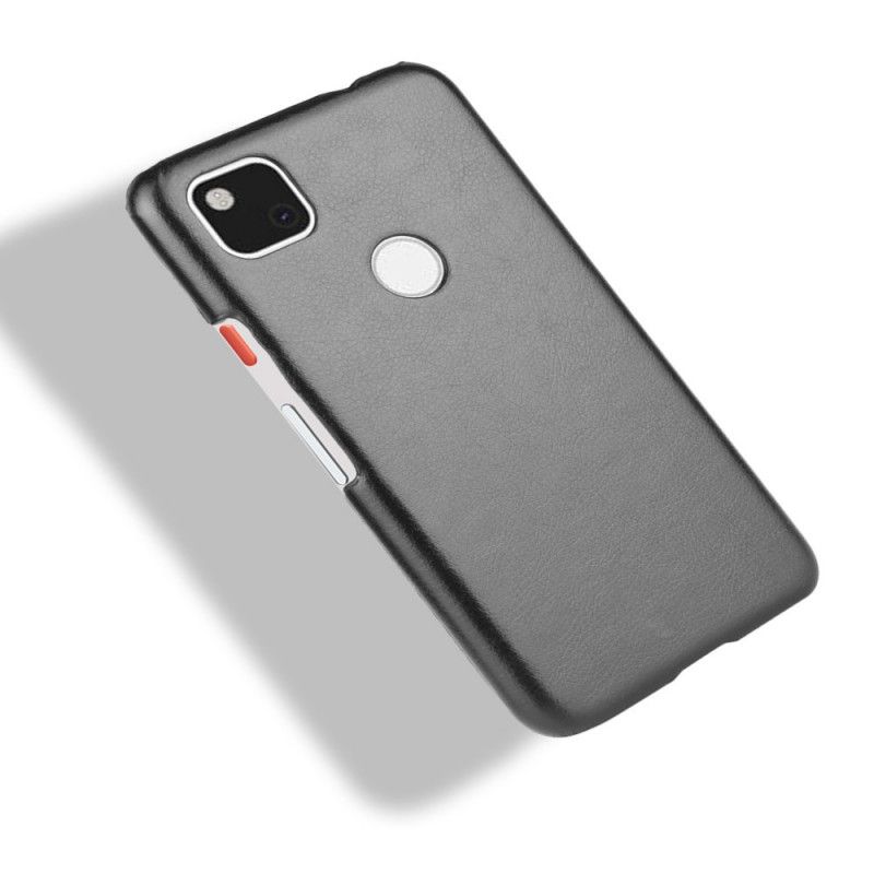 Cover Google Pixel 4a Sort Præstationslychee-Lædereffekt Original