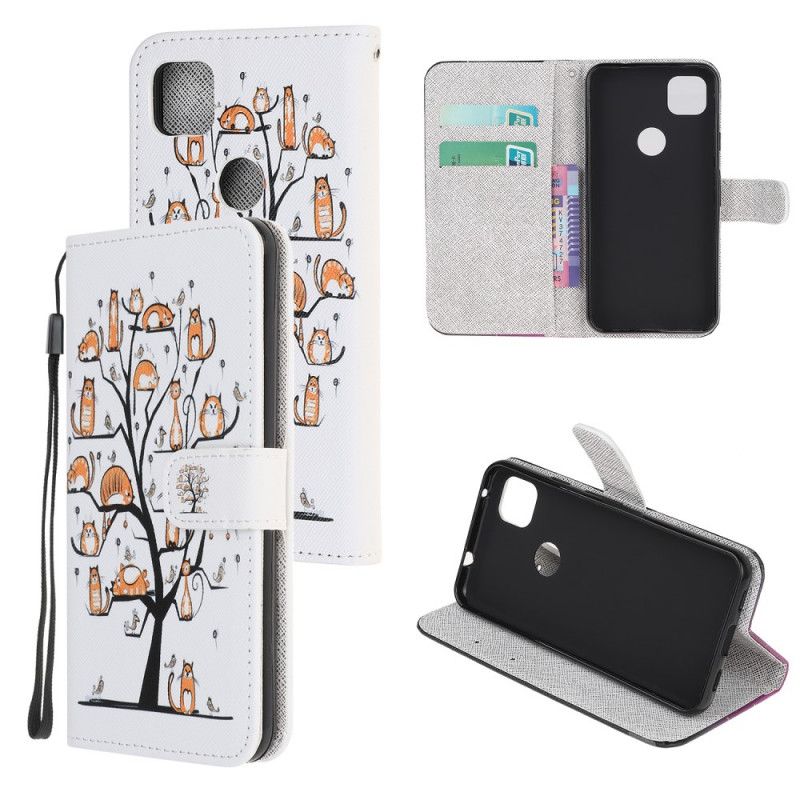 Flip Cover Google Pixel 4a Funky G-Streng Katte