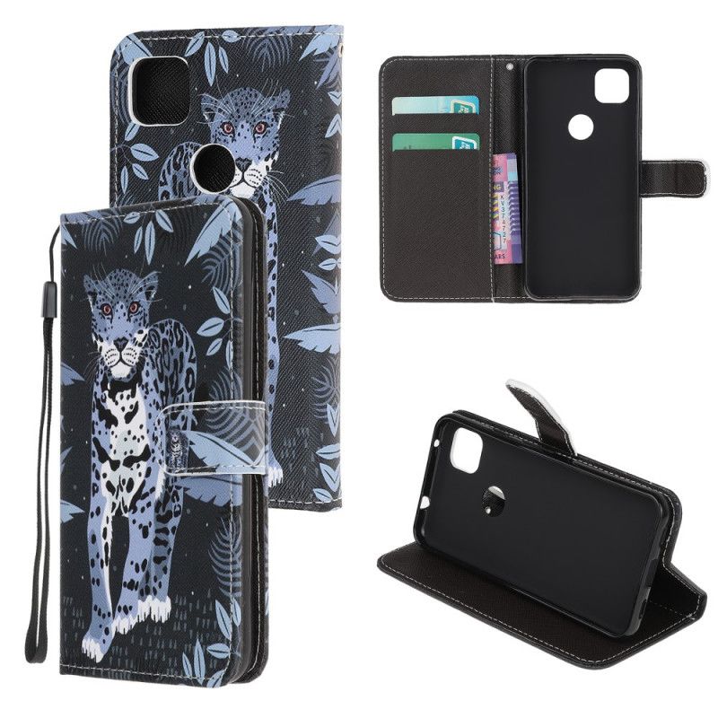 Flip Cover Google Pixel 4a Mobilcover Leopard Med Rem