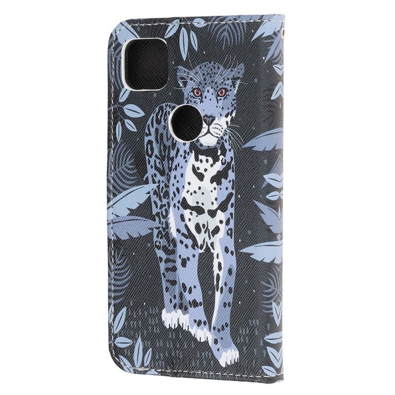 Flip Cover Google Pixel 4a Mobilcover Leopard Med Rem