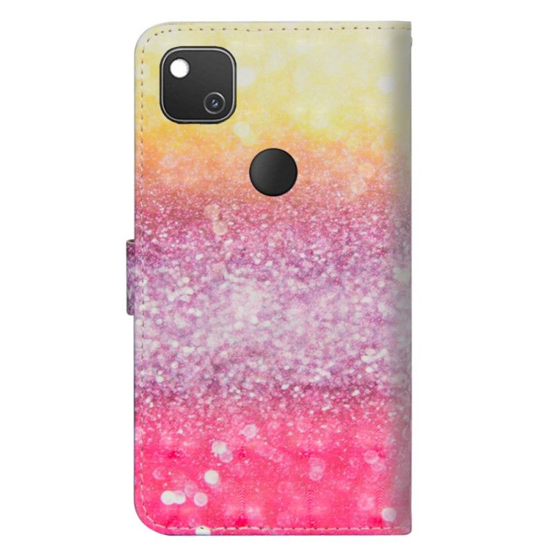 Flip Cover Læder for Google Pixel 4a Gradient Magenta Glitter