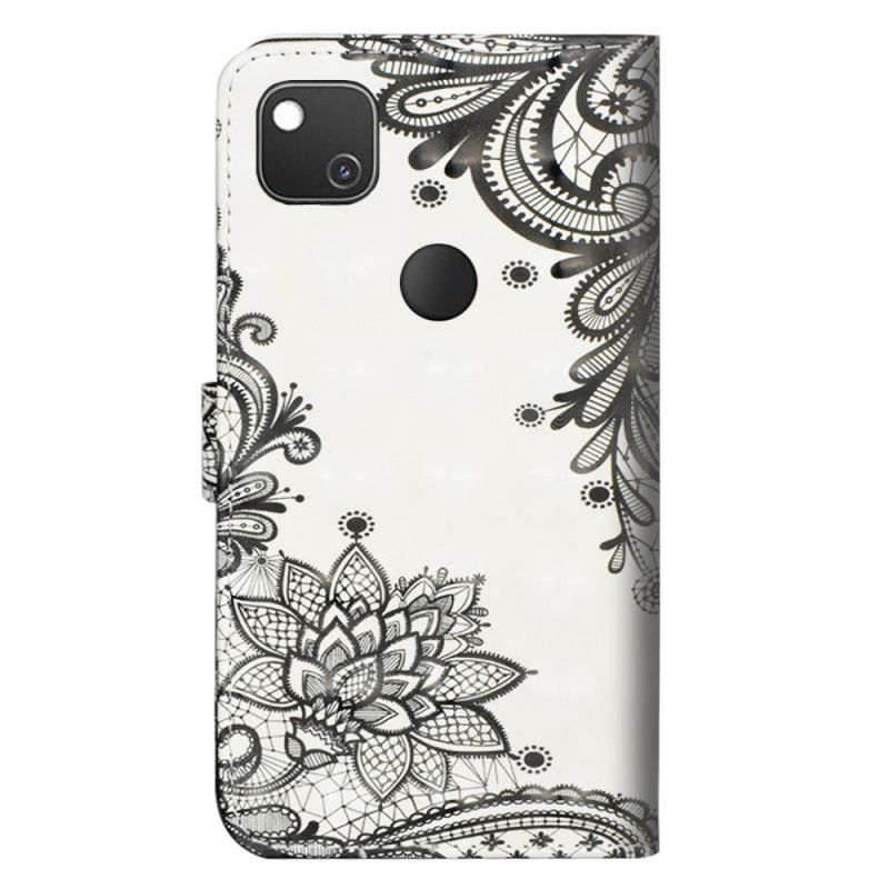 Flip Cover Læder Google Pixel 4a Blonde Mandala Original