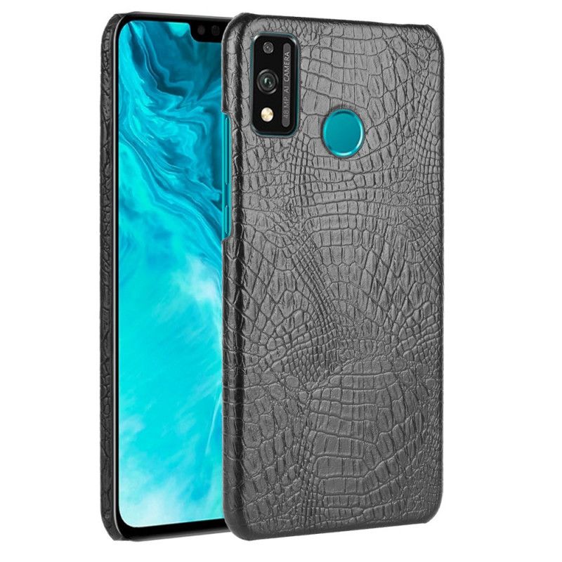 Cover Honor 9X Lite Sort Krokodillehudstil