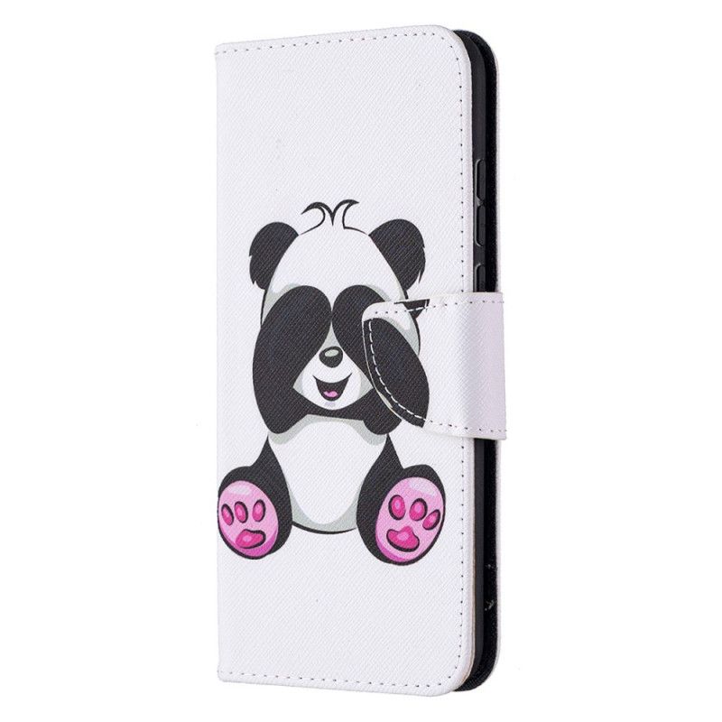 Flip Cover Læder for Honor 9X Lite Sjov Panda