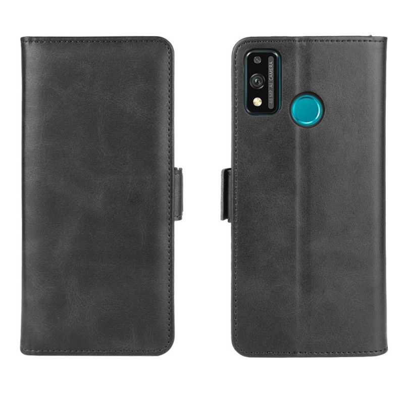 Flip Cover Læder for Honor 9X Lite Sort Dobbelt Flap