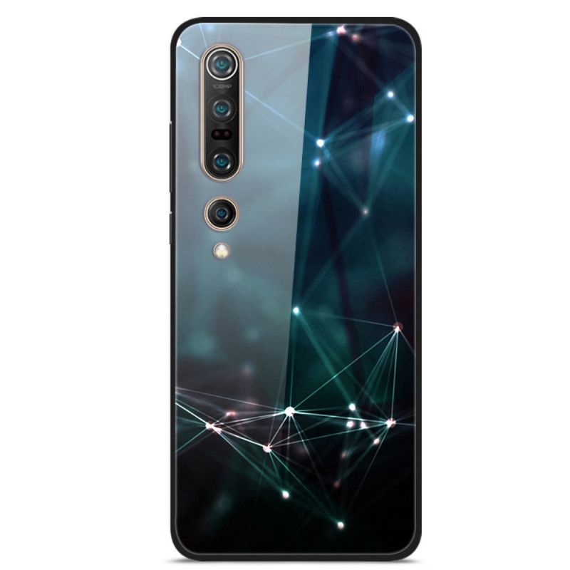 Cover for Xiaomi Mi 10 / 10 Pro Abstrakte Farver I Hærdet Glas